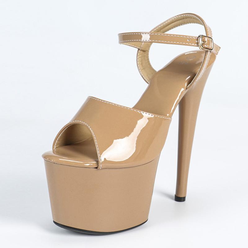 Liyke Модель Подиум Женские Сексуальные 17 см Фетиш-Сандалии Платформа Открытый Носок Стриптизерша Танец На Пилоне Экстремальные Каблуки Свадебный Банкет Обувь