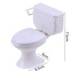 Playing House Miniature Toilet White Closestool Model Doll Accessories Dollhouse Furniture