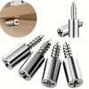20pcs Metal Shelf Support Pegs with Anti-Slip Sleeves, Self-Tapping Screws for Cabinet Partition, Laminated Plate Brackets