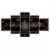 5 шт. черное золото исламская вера Декор 5 шт. картины холст настенный постер HD печать домашний декор декор комнаты абстрактные 5 панелей