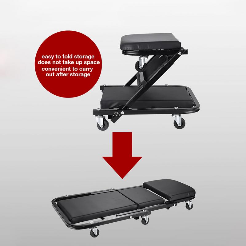 Доска для автомеханической мастерской Коврик для технического обслуживания автомобиля Инструменты для автомеханической мастерской Сиденье для автомобиля с откидной подушкой