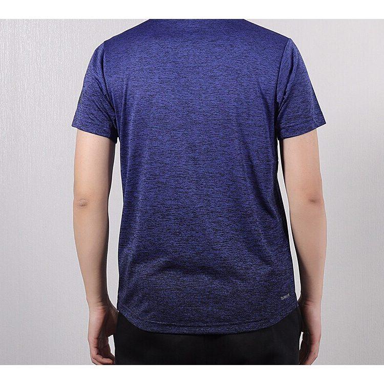 Adidas T Shirts Men's Dark Blue Crew Neck Moderate Straight Fit DZ8495
