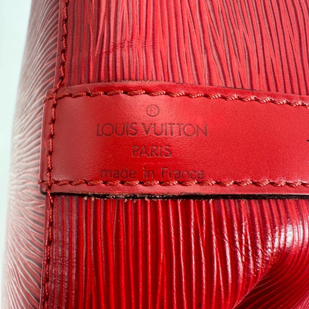 LOUIS VUITTON Epi Petit Noe Shoulder Bag Epi Leather Castarian red Women M44107 Used