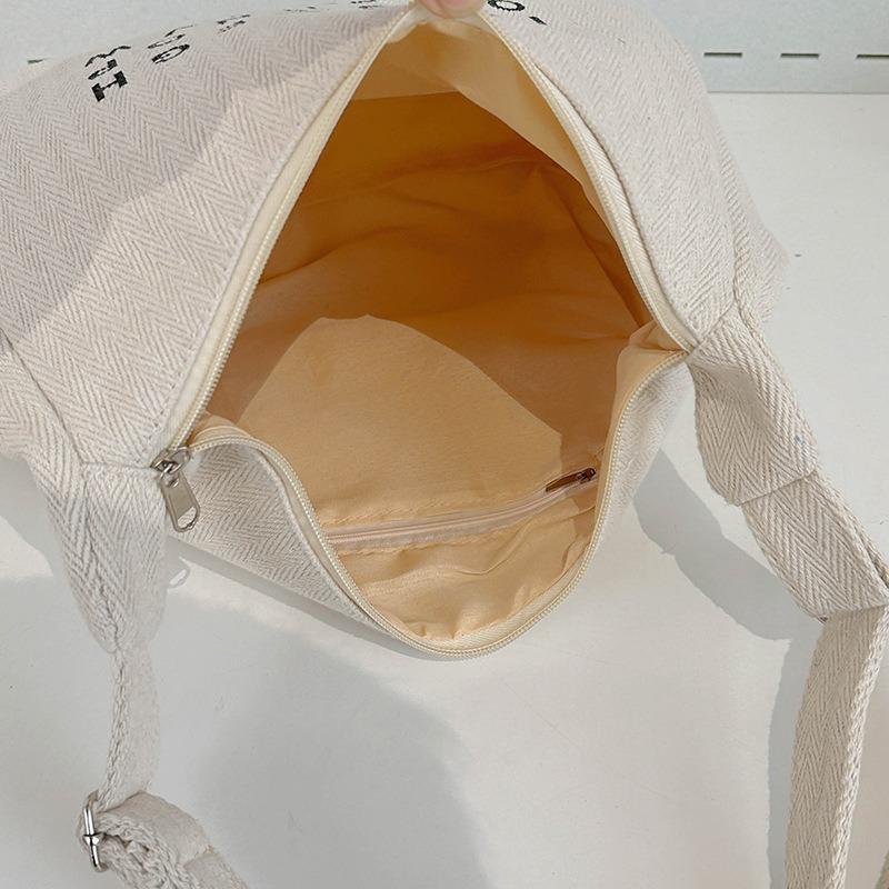 Повседневная холщовая большая сумка женская новая модная вместительная модная сумка-мессенджер для通勤 через плечо сумка-тоут