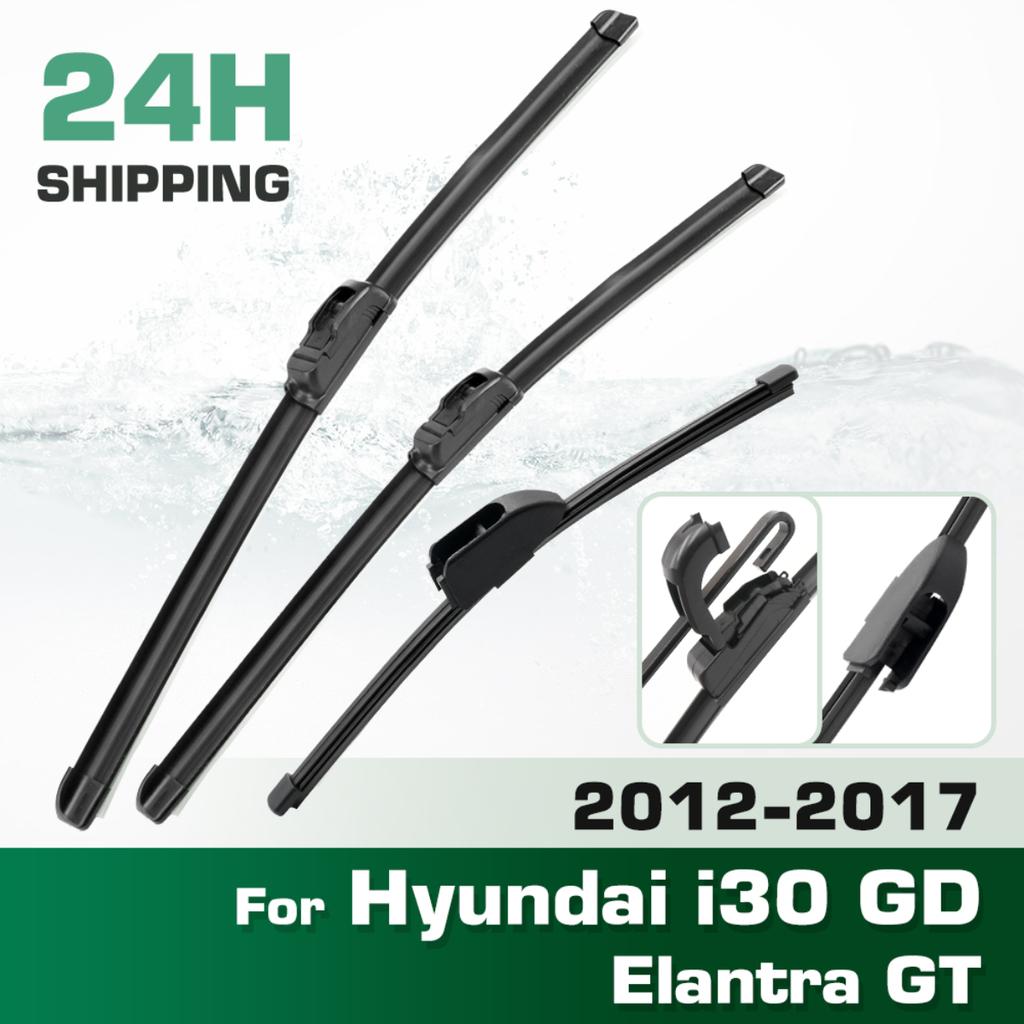 For Hyundai I30 GD Elantra GT 2012-2017 2013 2014 Wiper Front&Rear Wiper Blades Windshield Windscreen Window Brushes 26"+14"+13