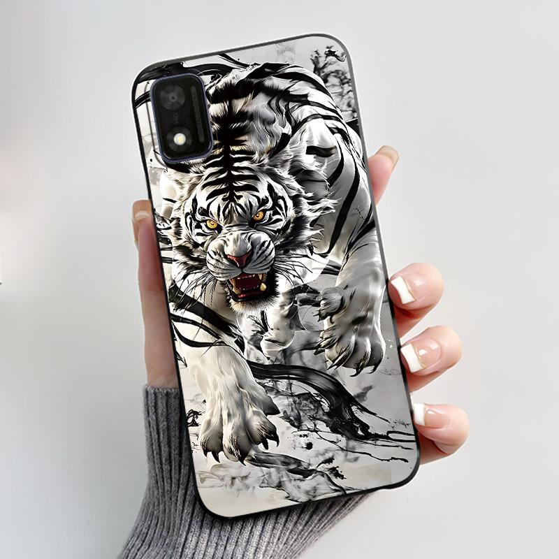 Чехол для ITEL A17 / ITEL A18 Чехол Роскошный Милый Кролик с Сердечком Забавный Мягкий Силикон Черная ТПУ Задняя Крышка Для ITEL A17 A 18 Чехол для Телефона