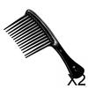 2 расчески для волос с большой ручкой, инструмент для укладки волос для густых длинных вьющихся волос, черные, 2 шт.