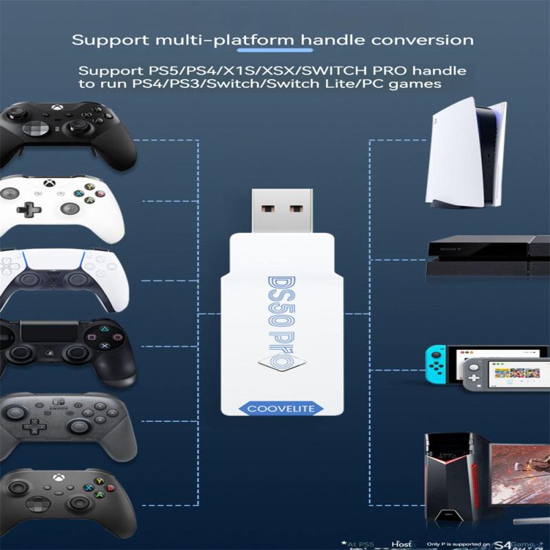 Coovelite DS50 Pro геймпад, конвертер, контроллер, адаптер-приемник, совместимый для Ps5/PS4/x1s/xsx/switch Pro