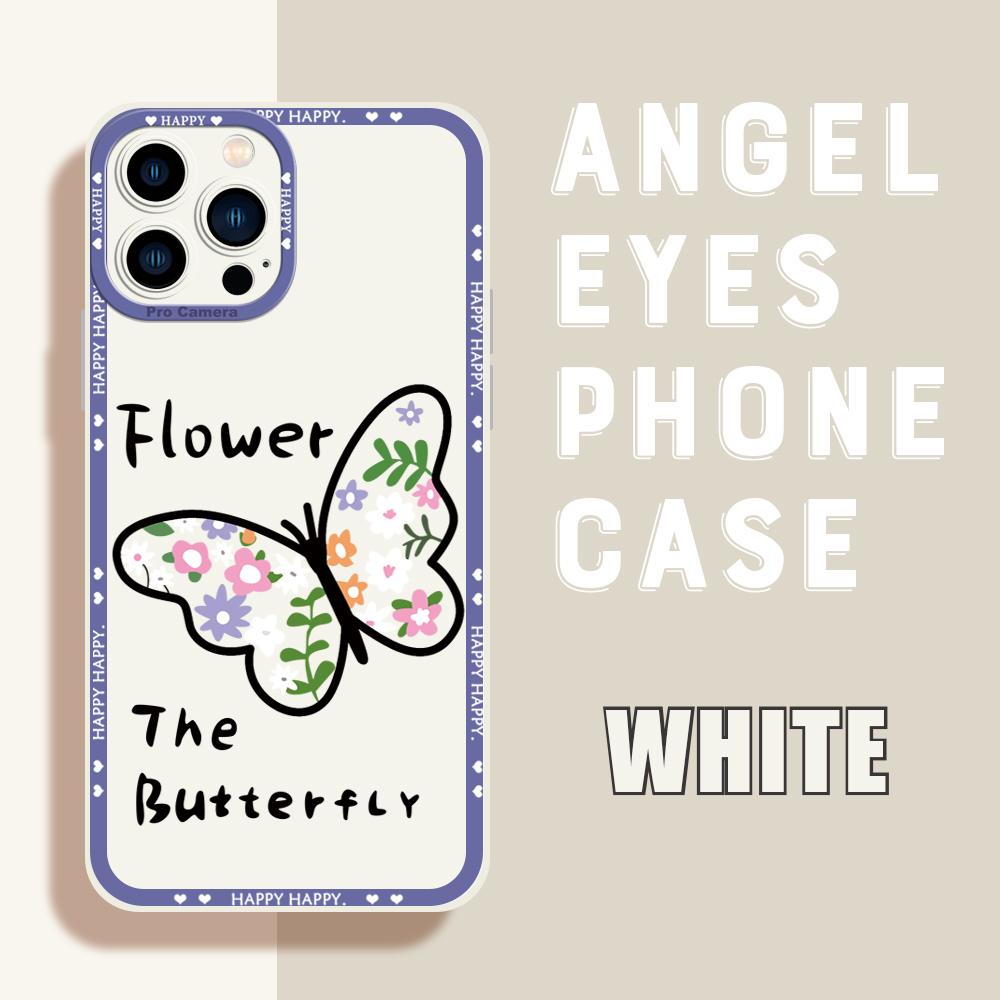 Для iPhone 16 15 14 Pro Max Redmi Note 13 12 Pro Samsung S25 S24 Ultra A13 A14 A15 A16 Цветы Бабочки Дизайн Полный Объектив Камера Защитный Чехол