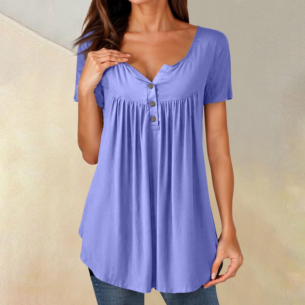 Женские туники, топы, нарядные, повседневные, летние, рубашки с коротким рукавом, свободный крой, плиссированный топ в стиле бохо