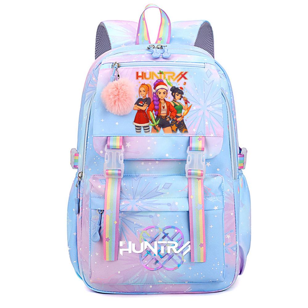 Christmas K-Pop Demon Hunters Printed Large Capacity Waterproof Backpack Teenger Student Girl Boy Schoolbag Bookbag Women Large Capacity Travel Bag