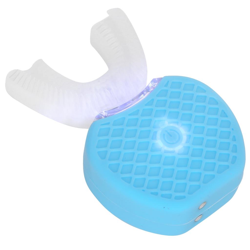 UShape электрическая зубная щетка отбеливающая зубы силиконовая автоматическая массажная зубная щетка для ухода за полостью рта(синий