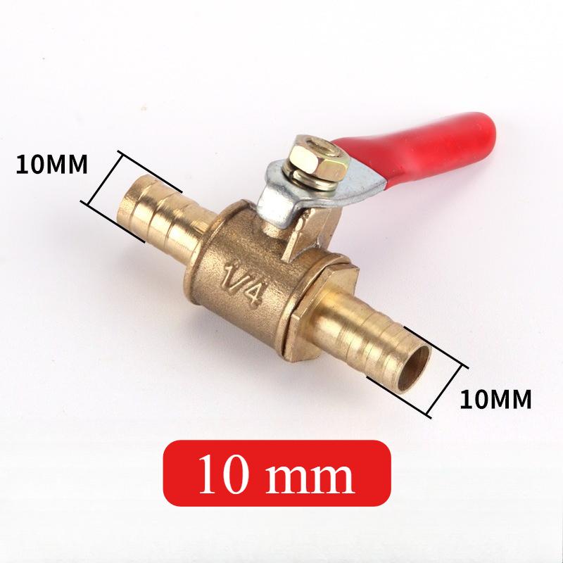 6-12mm Pneumatic Ball Valve Hose Barb Inline Brass Water Oil Air Gas Faucet Shutoff Fuel Line Ball Valve Pipe Fittings