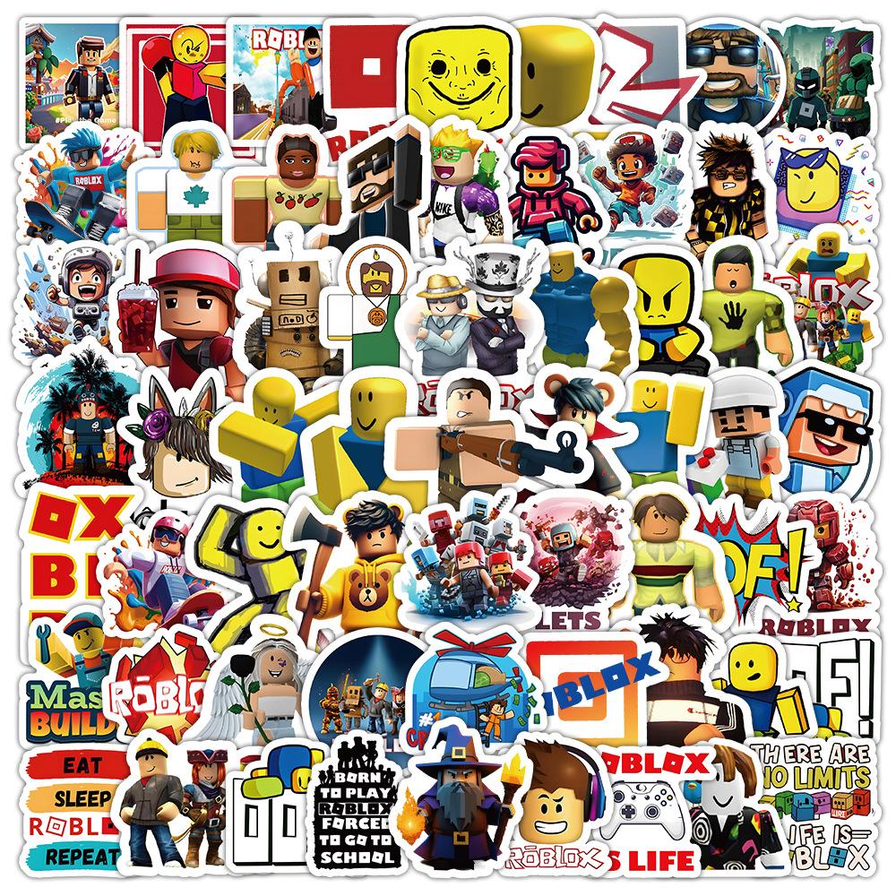 Наклейки Roblox 100 шт. Мультяшные Игровые Водонепроницаемые Виниловые Наклейки Для Ноутбука Бутылки С Водой Скейтборда Дневника Детей Подростков DIY Декор