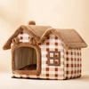 Foldable Cat House Winter Warm Chihuahua Cave Bed Cat Basket for Small Dogs Warm Soft Cat Bed Kennel Puppy House Deep Sleep Mat