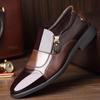 Мода 2025Мужская кожаная обувь Остроносая Уличная Противоскользящая Плоская Модная Деловая На молнии Обувь Повседневный Комфорт Мужская обувь
