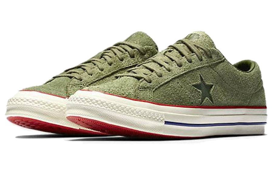 One Star Undefeated x One Star Converse Замшевые Низкие 'Оливковый' 158894C