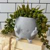 Cute Middle Finger Planter Middle Finger Flower Plant Pot Resin Succulent Pots Funny Expression Garden Planter For Home Indoor