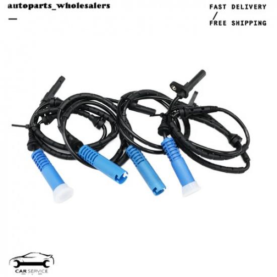4PCS New Front Rear L&R ABS Wheel Speed Sensors For 2004-2010 BMW X3