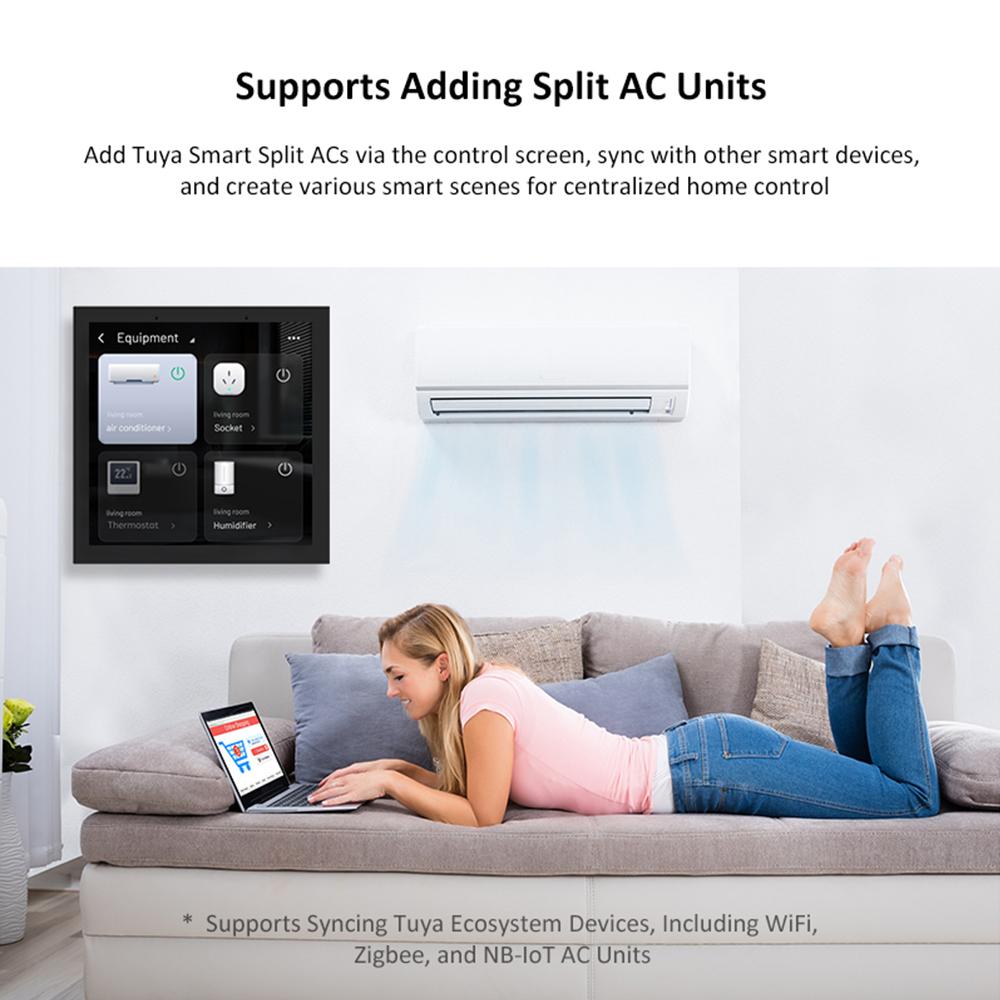 2025 Новый WiFi Умный дом Умная центральная панель управления Bluetooth Zigbee Контроллер температуры Кондиционер Термостат