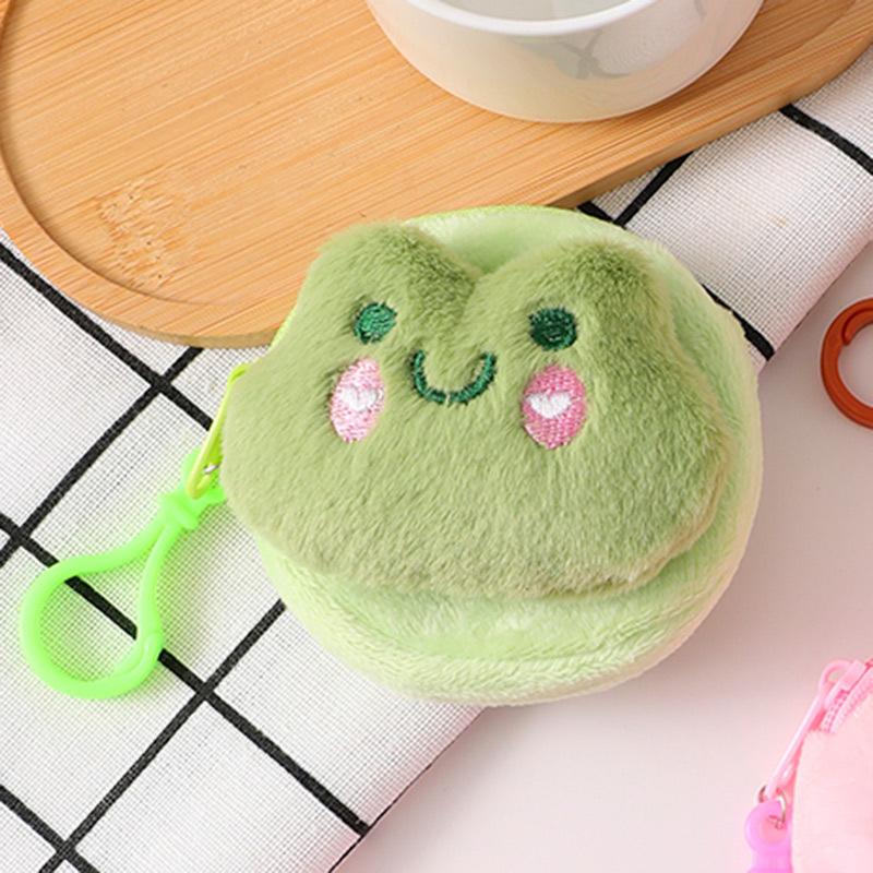 Cute Animal Plush Coin Purse Cartoon Rabbit Bear Frog Money Change Pouch Mini Portable Earphone Bag For Girls Gifts