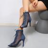 Zapatos de baile de mujer, сандалии, сальса, танго, модная вечеринка, Cut Web, Nuevos Tacones de Verano