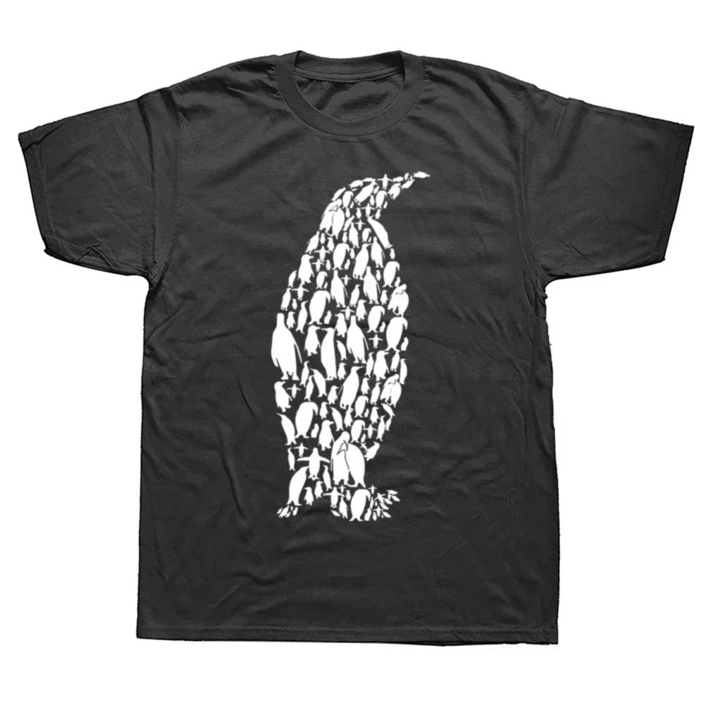 I Did the Math the Answer Is Penguin Funny Penguin Lover Graphics Men's T Shirt Fashion Casual Oversized Short Sleeve T-shirts