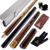CUESOUL 57" Handcrafted 3/4 Jointed Snooker Cue with Extension and Aluminum Cue Case (D306)