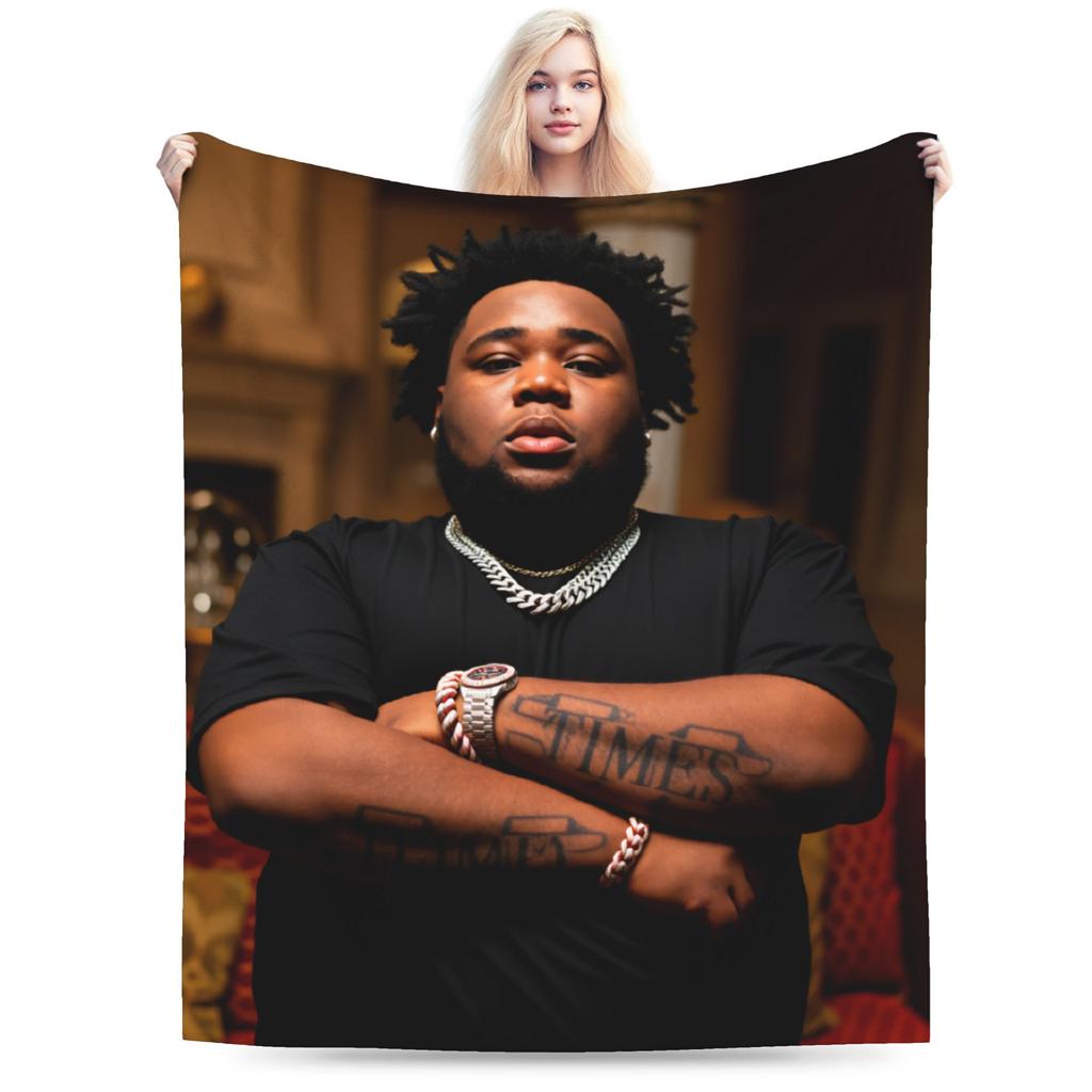 Rod Wave Nostalgia Tour Blankets Quality Warm Soft Throw Blanket Winter Children Bedroom Street Trend Bedspread