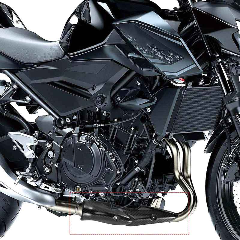 For Kawasaki Z900 2017- Motorcycle Exhaust System Middle Link Pipe Carbon Fiber Heat Shield Cover Guard Anti-Scalding Shell