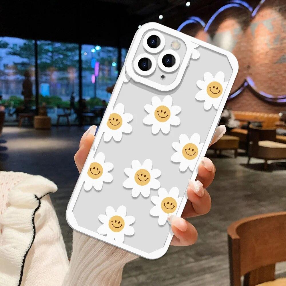 Чехол для телефона с цветком для iPhone 14 Pro Max, чехол для iPhone 11 13 12 Pro Max XS Max XR 8 14 Plus SE 13, защитный чехол для мини-камеры