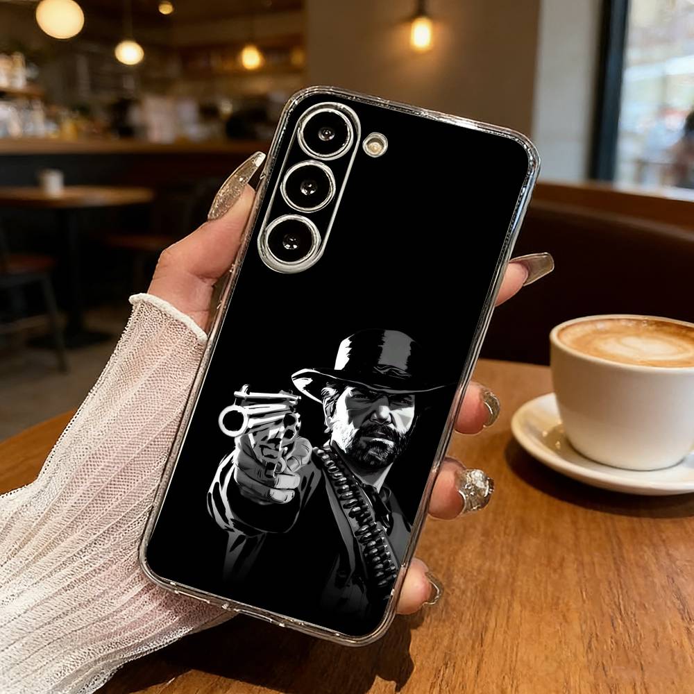 R-Red D-Dead Redemption RDR 2 Чехол для телефона Samsung Galaxy S24 S25 S23 S22 S21 Plus S24 S25 Прозрачный чехол
