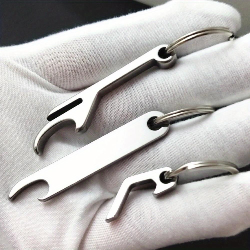 3Pcs/Set Portable Stainless Steel Beer Bottle Opener Keychain for Men Mini Metal Bottle Can Opener Kitchen Gadgets Keyring