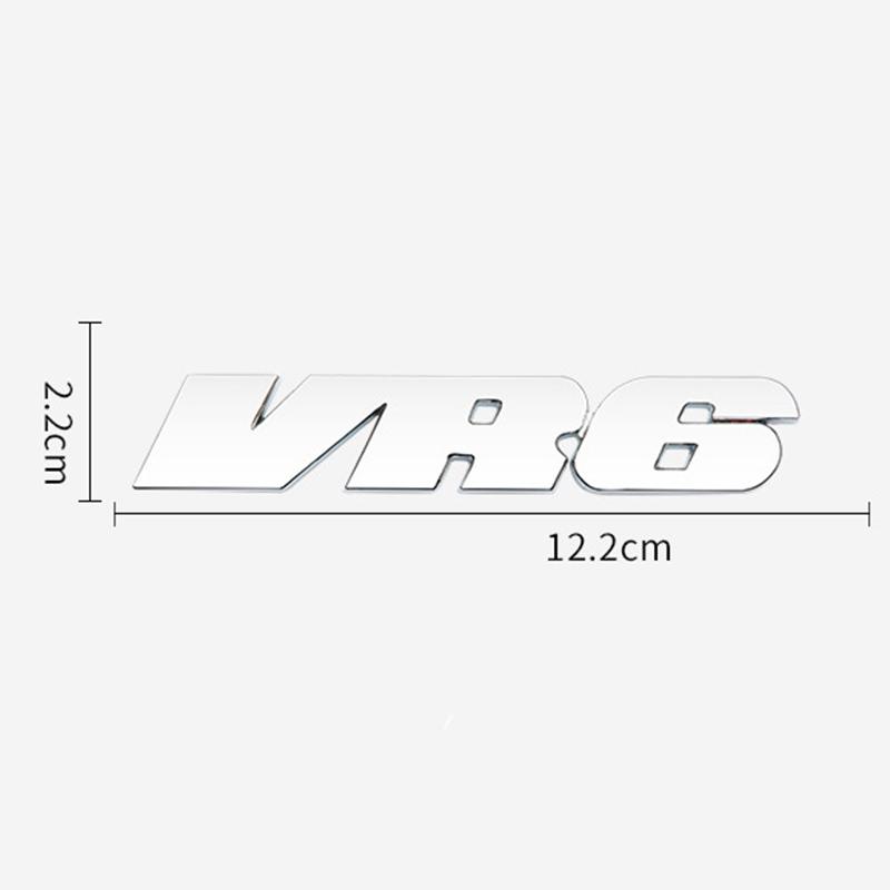 3d Metal Car Letters VR6 Logo Emblem Badge Decals For A3 Q3 Q5 A5 Q7 MK2 MK4 MK3 VR6 Sticker Accessories