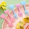 Cartoon Fruit Fork Toothpicks Cute Animal Food Selection Mini Lunch Box Decoration Children'S Food Supplement Tool