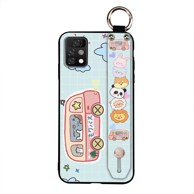 Durable Cartoon Phone Case For UMIDIGI A11 Pro Max Anti-dust Protective Shockproof Soft Case Wristband Ring Kickstand