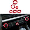 Interior Aluminum Knob Cover Set 6pcs for Jeep Compass 2025 2025 2025 2025 2026 Matching Factory Fit and Metallic Finish