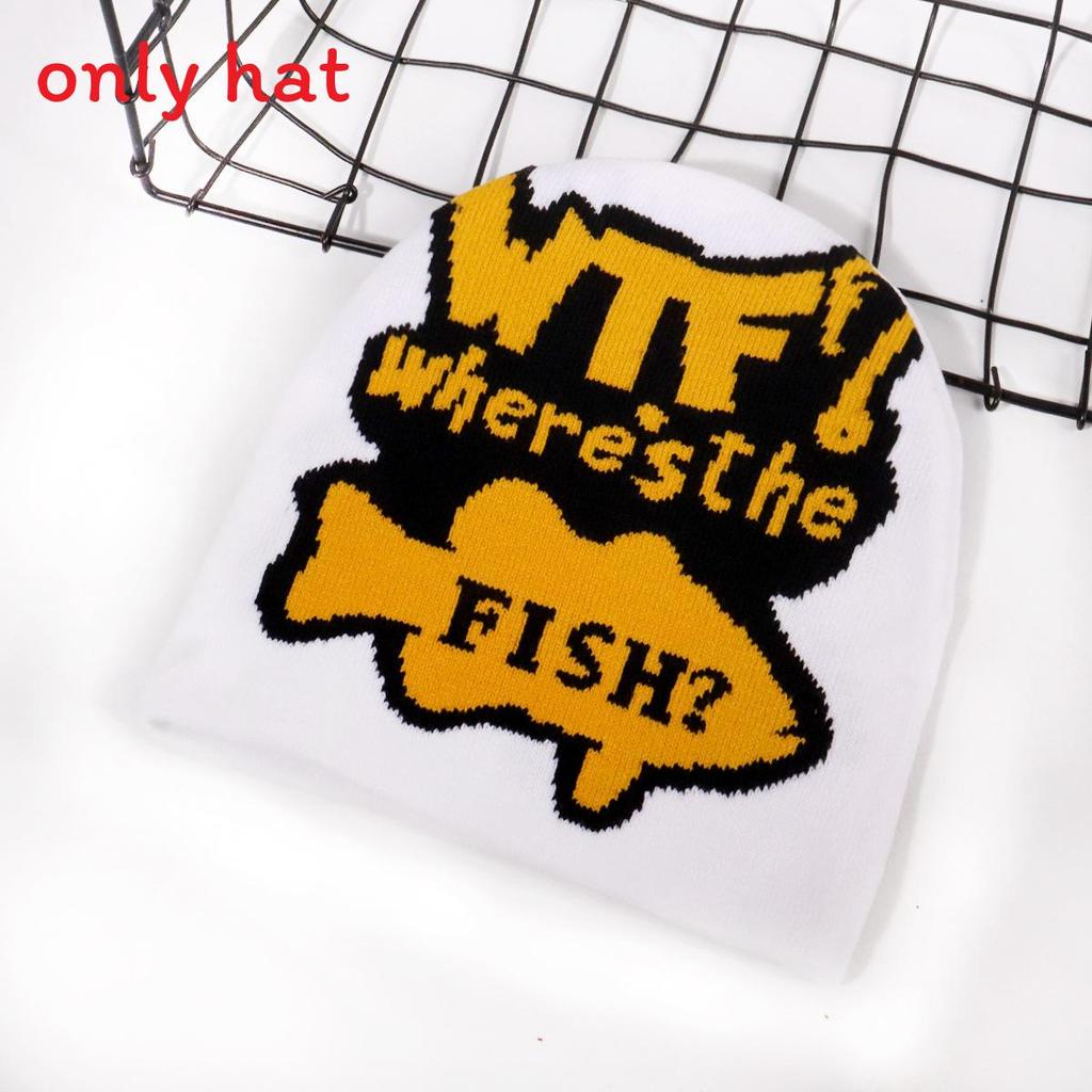 Fashion Color Blocked Letter Pattern Neutral Casual Warm Knitted Hat For Unisex Daily Fashion