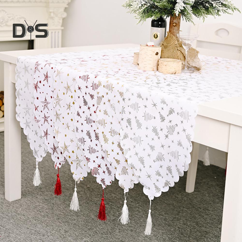 KPOP STAR Xmas Tree Star Рождественская скатерть обеденный стол бегун вечерние праздничный декор