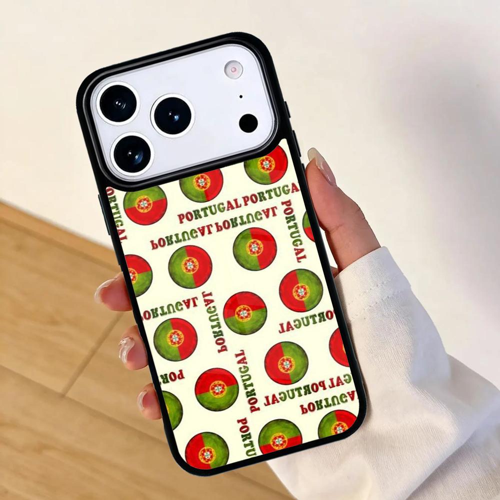 Чехол для мобильного телефона с флагом Португалии для IPhone 17 AIR 16pro Max 15 14 13 12 11 Защитный бампер