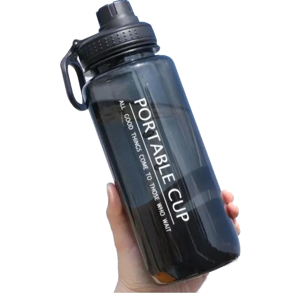 Черная бутылка для воды Fitness Water Bottle объемом 600 мл от NEEDIVYOU, прочная герметичная конструкция для повседневного использования