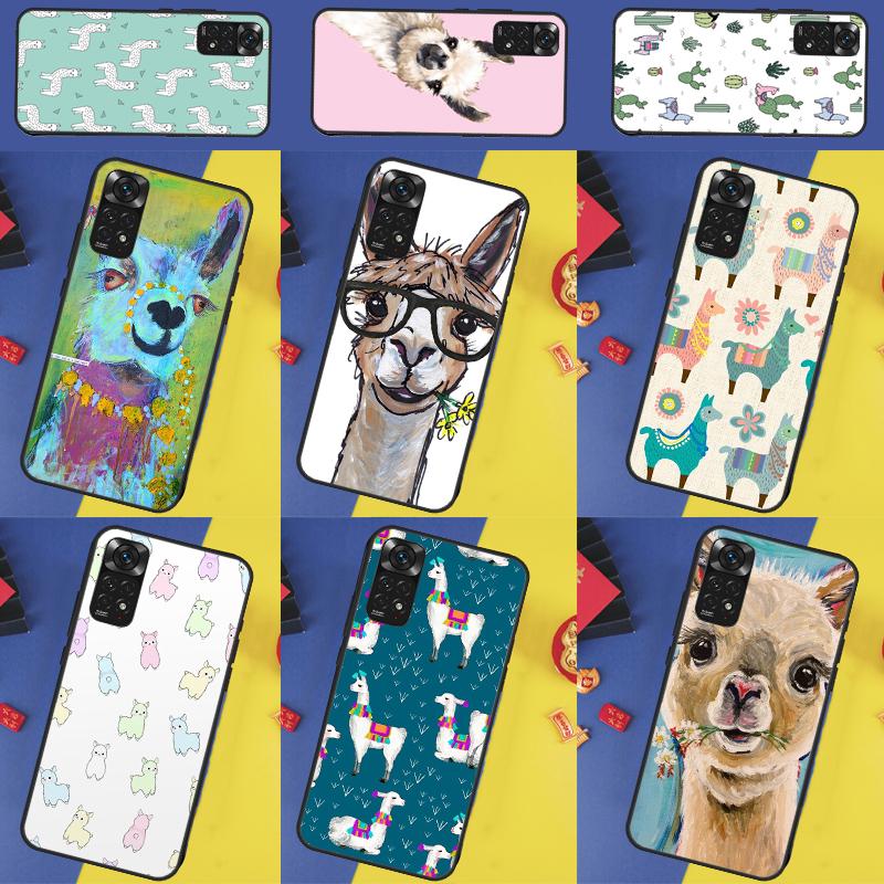Cartoon Alpaca Llama Case For Xiaomi Redmi Note 9 10 11 12 13 14 Pro 9S 10S 11S 12S Redmi 14C 10C 12C 13C Cover