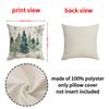 Christmas Pillow Case Christmas Tree Linen Print Sofa Cushion Home Living Room Cushion Combination Pillow