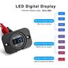 Digital Voltage Meter DC 12-24V Waterproof Round Meter Car Voltmeter with LED Digital Display Panel for Car Motorcycle Boat RV
