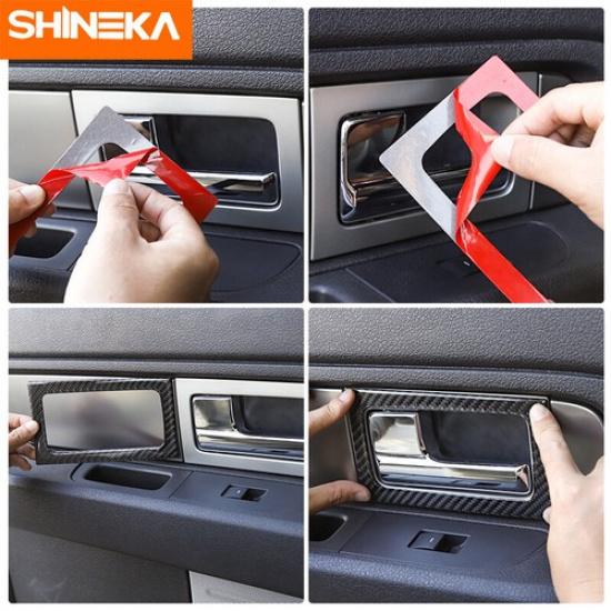 Carbon Fiber Car Door Handle Cover Trim Stickers Decal for Ford F150 2009-14 NEW