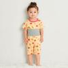HOT pajamas for boys and [MIKIHOUSE BISCUITS] Short-sleeved girls, baby, kids, children's clothing, yellow, 110cm, 70-7335-144