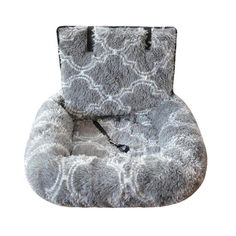 Furry Warm Dog Bed for Car Seat Soft Cushion Pet Bed For Travel Easy To Install Carseat Cushion for Breeds Road Trips