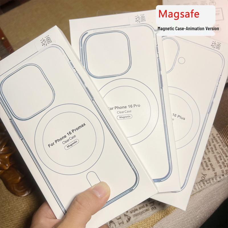 Магнитный чехол MagSafe для iPhone 16 Pro/13 Pro, прозрачный акрил, все включено, совместимо с Apple 16e