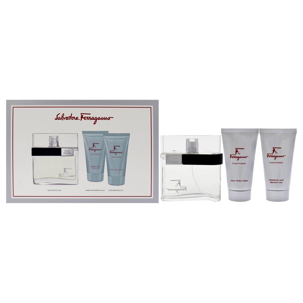 Salvatore Ferragamo F By Salvatore Ferragamo For Men 3 Pc giFt Set 3.4oz Edt Spray 2.5oz Shower Gel 2.5oz aFter Shave Balm undeFined