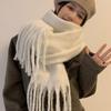 Solid Color Long Tassel Scarves Warm Wrap Shawls New Winter Cashmere Scarf  Women